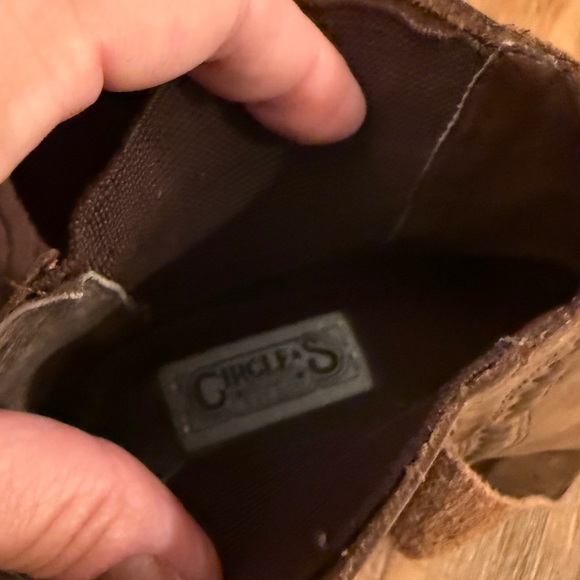 Circles Brown Leather Western Cowgirl Boots Yellowstone Ranch Farm Landman - Picture 3 of 8